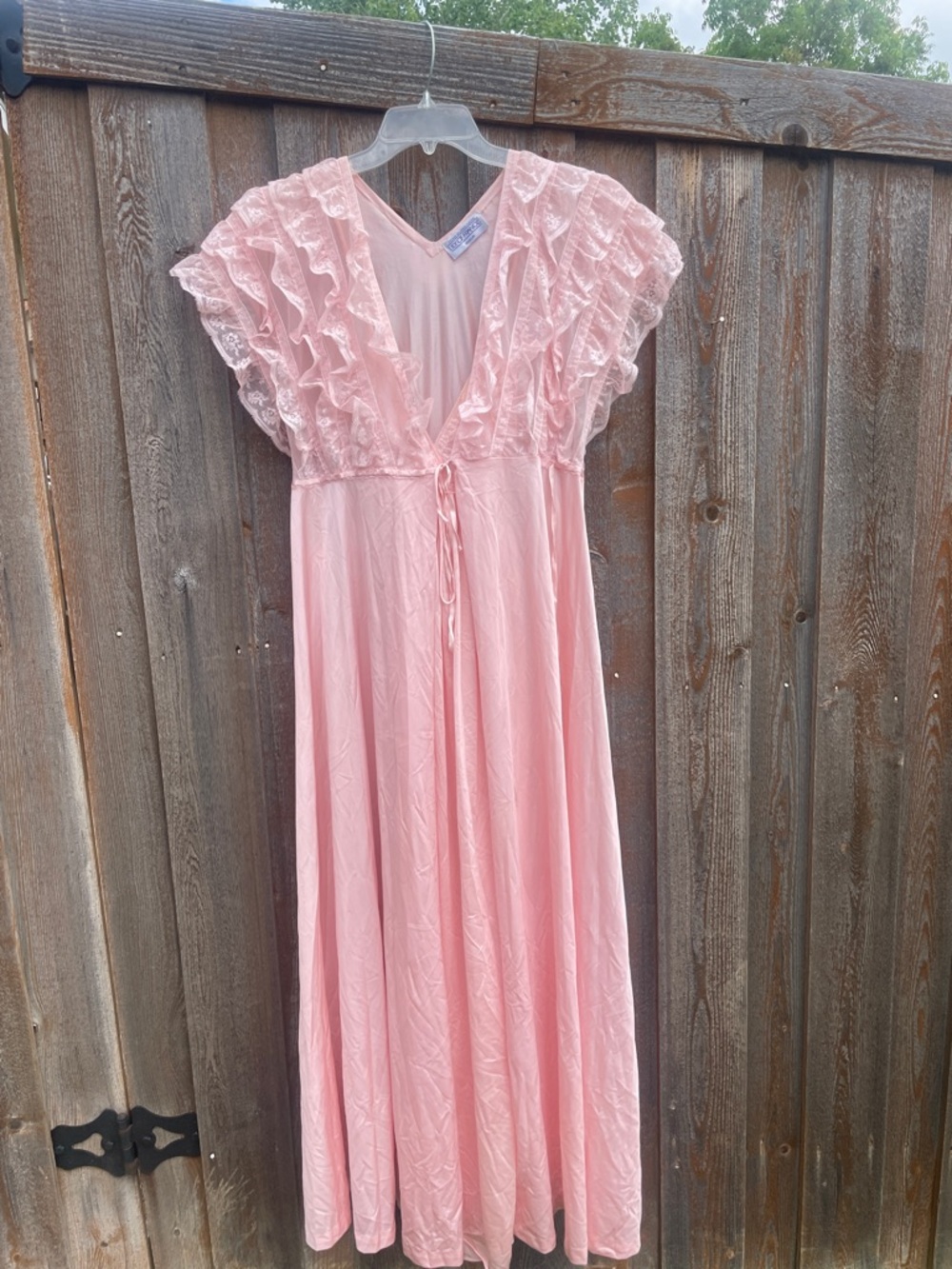 Lily of France Pale Pink Lace Yoke Nightgown